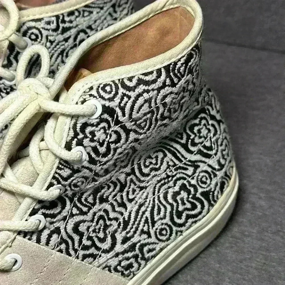 Vans Sk8 Hi TC6D Woven Flower Black White Skateboard Shoes Mens 9.5/Womens 11 - Picture 9 of 15